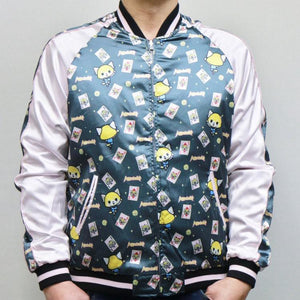 [SANRIO] Aggretsuko Trump Reversible Jacket - sukajack