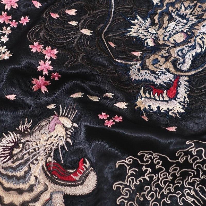 SATORI White Dragon and White Tiger Reversible Sukajan – SUKAJACK