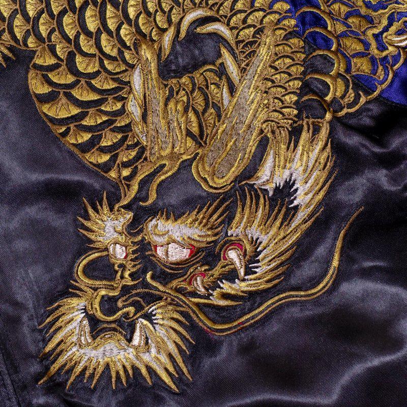 [SATORI] Gold and Silver Dragon Embroidery Souvenir Jacket