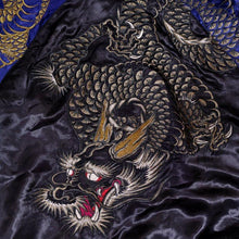 Load image into Gallery viewer, [SATORI] Gold and silver dragon embroidery Souvnier Jacket - sukajack
