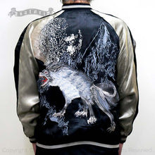 Load image into Gallery viewer, SATORI Wolf in Moon Embroidery Reversible Sukajan