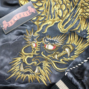 [SATORI] Gold and Silver Dragon Embroidery Sukajan