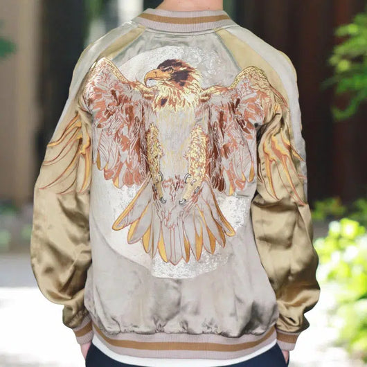 [SATORI] Big Eagle Embroidery Souvenir Jacket