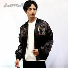 Load image into Gallery viewer, SATORI Autumn leaves and Demon Koi Souvnier Jacket
