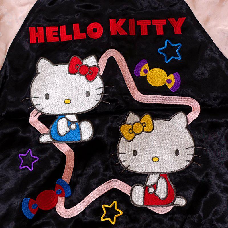 SANRIO Hello Kitty and Hello Mimmy Jacquard Sleeve Sukajan