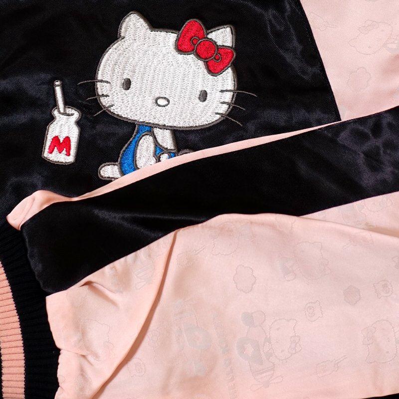 SANRIO Hello Kitty And Japan Map Jacquard Sleeve Jacket Pink