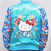 Load image into Gallery viewer, [SANRIO] Hello Kitty Hawaiian Resort Print Sleeve Reversible Sukajan - sukajack
