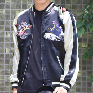 [GODZILLA] Mothra vs Godzilla Reversible Souvenir Jacket - sukajack