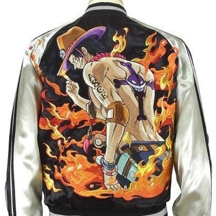 ONE PIECE Fire Fist Ace Souvenir Jacket – SUKAJACK