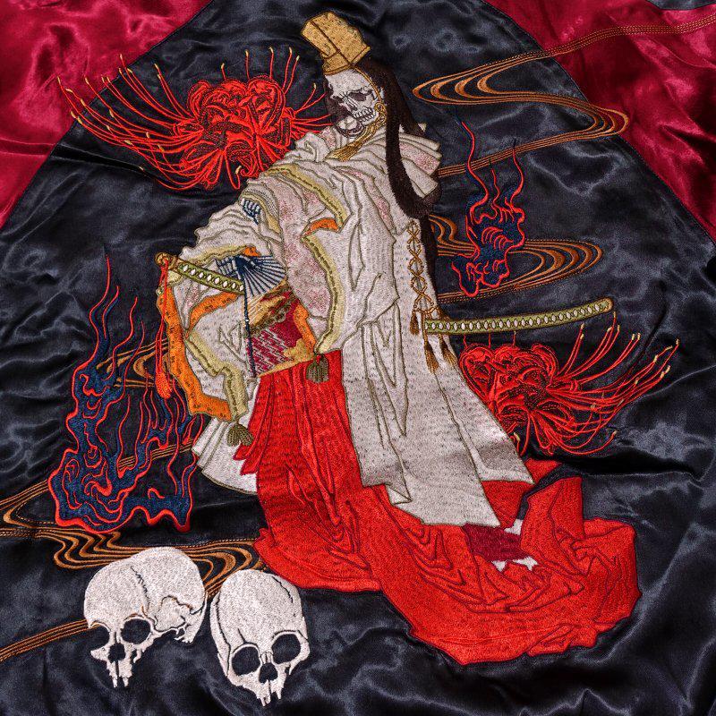 HANATABIGAKUDAN Shirabyoshi Skull Embroidery Sukajan – SUKAJACK