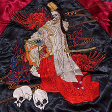 Load image into Gallery viewer, [HANATABIGAKUDAN] White beet Skull embroidery Sukajan - sukajack