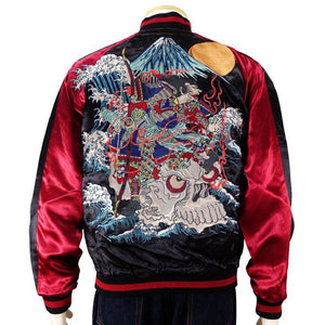 [HANATABIGAKUDAN] Skull And Archer Samurai Souvenir Jacket
