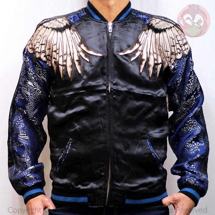 Sukajan Jacket Golden Angel Wings Bomber Jacket HANATABIGAKUDAN