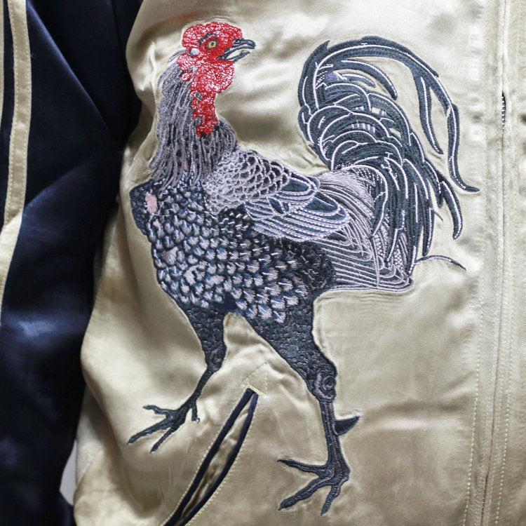 トップス GAKKIN ROOSTER LEGS EMBROIDERY XL HANATABIGAKUDAN JAKUCHU Nanten Yukei-zu Black Chicken Sukajan