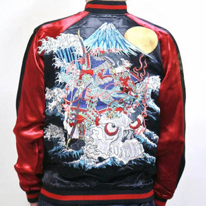[HANATABIGAKUDAN] Skull And Archer Samurai Souvenir Jacket