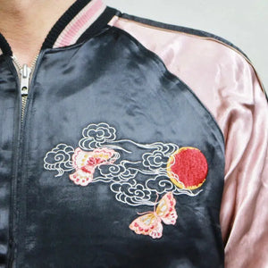 [HANATABIGAKUDAN] Cherry blossoms and Fox Souvnier Jacket