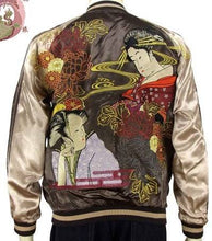 Load image into Gallery viewer, [HANATABIGAKUDAN] Geisha Reversible Souvenir Jacket - sukajack